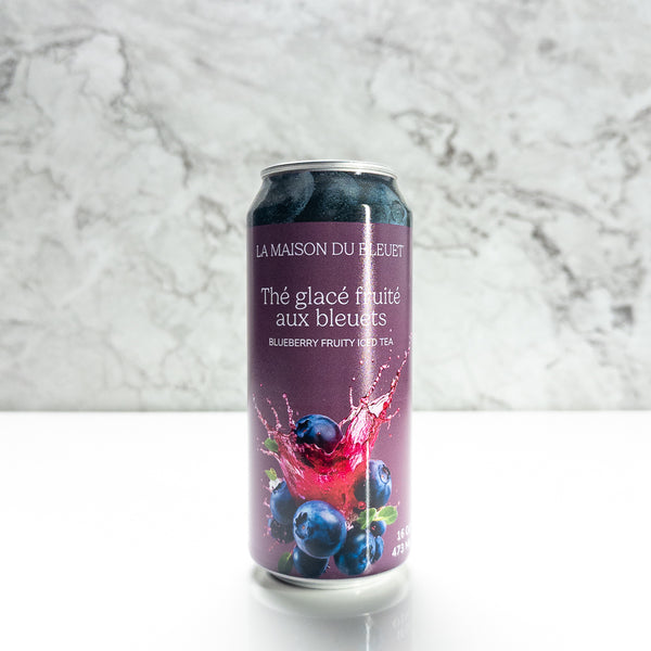 Cannette de thé glacé fruité aux bleuets 473 ml