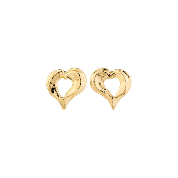 TIDE heart earrings gold- plated