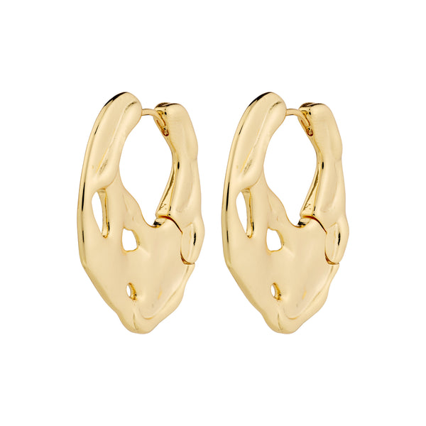 DAWNrecycled hoop earrings gold- plated