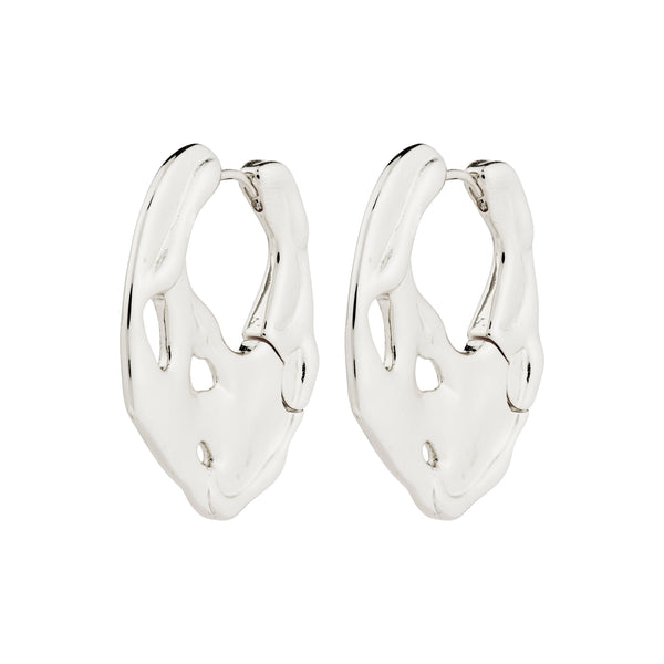 DAWNrecycled hoop earrings silver- plated