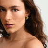 SUNSETrecycled earrings gold- plated