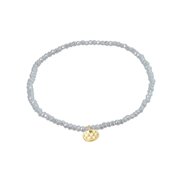 INDIE bracelet blue, gold- plated
