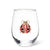 Verre à vin sans pied avec coccinelle bijou
