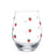 Verre à vin sans pied avec fraises