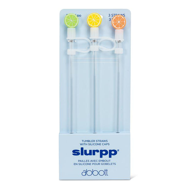 3 pailles jumbo avec embouts agrumes