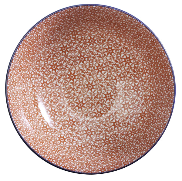 Red Aster Serving Bowl