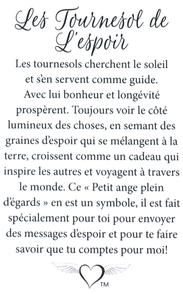 Épinglette Ange : Tournesol de l'Espoir