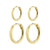 ARIELLA 2-in-1 hoop earrings set