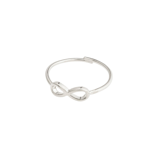 LULU recycled eternity stack ring silver- plated