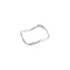 LULU recycled organic shaped stack ring silver- plated