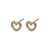 EDIE recycled crystal heart earrings gold- plated