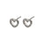 EDIE recycled crystal heart earrings silver- plated
