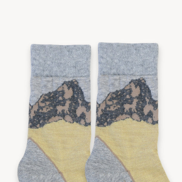 Chaussettes Mountain en mélange d’alpaga – Doré – Pokoloko