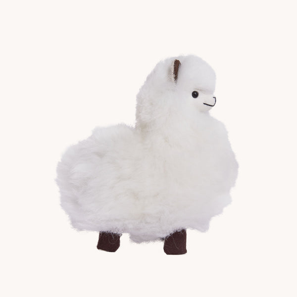 Peluche alpaga debout – Blanc, 5,5 po – Pokoloko