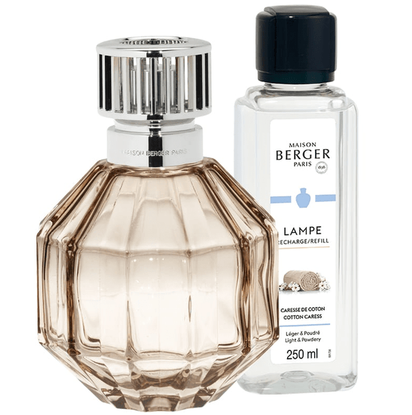 Lampe Berger - Coffret Facette Nude et recharge caresse de coton