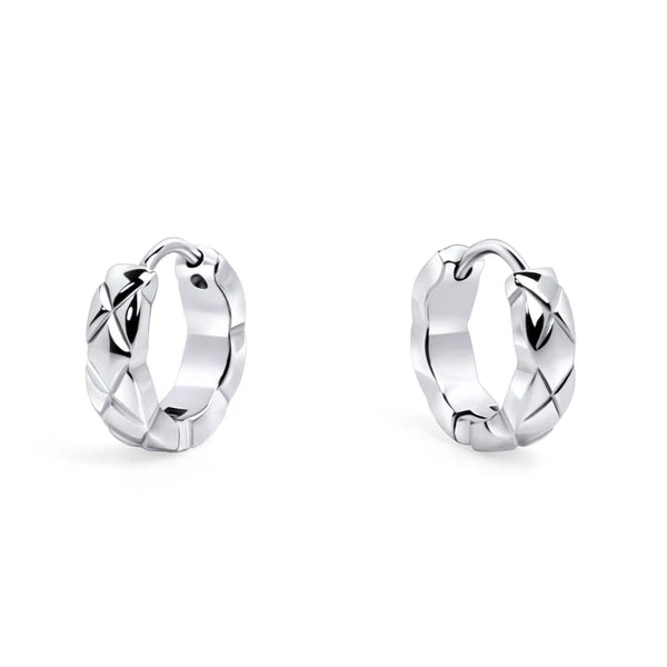 Boucles d'oreille Tempo Huggie argent