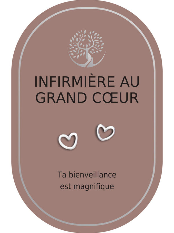 Boucles d'oreilles : Infirmière au Grand Coeur