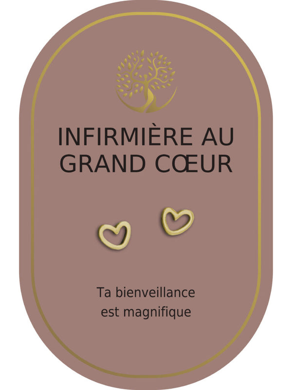 Boucles d'oreilles : Infirmière au Grand Coeur