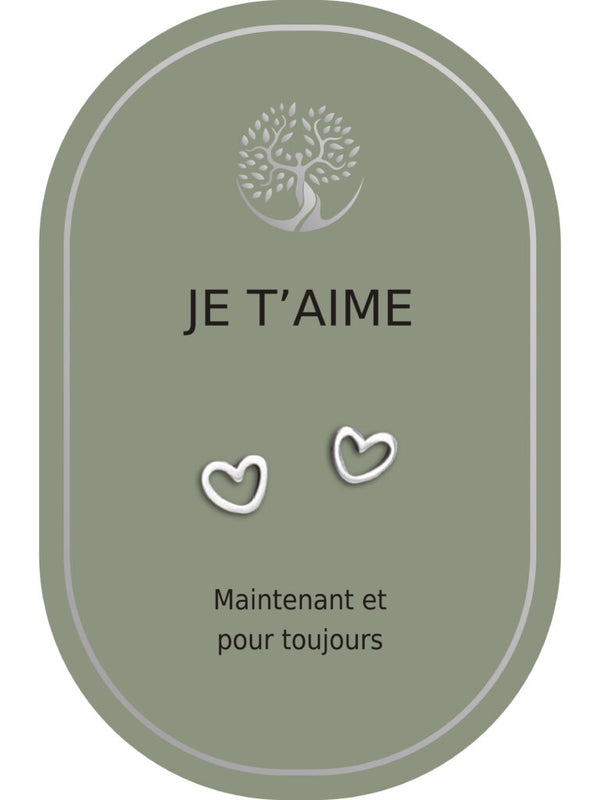 Boucles d'oreilles: Je T'aime