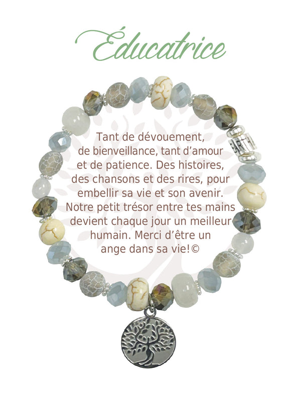 Bracelet Earth Angel Argent : Éducatrice