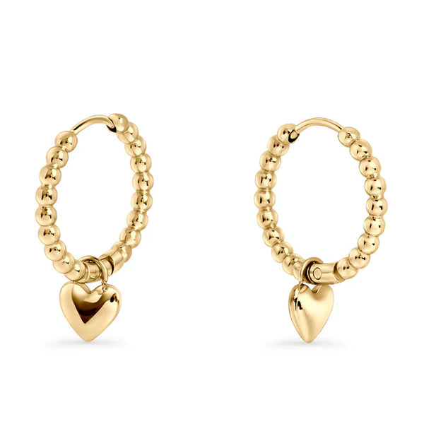 Boucles d'oreille Huggie Violette or