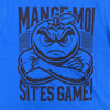 Dessin visible à l'avant du Tee-shirt Mange Moi Bleu Royal