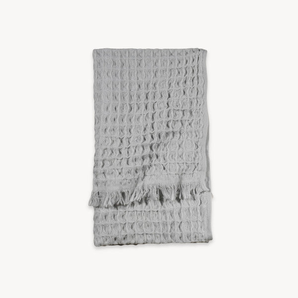 Serviette à mains – French Waffle Gris soie