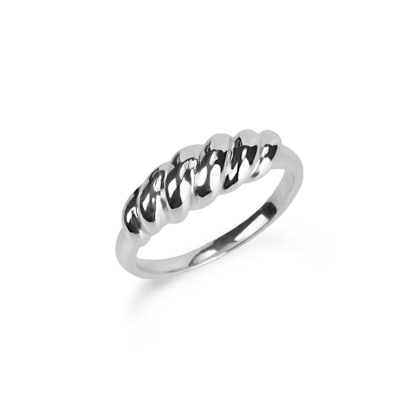 Bague Croissant de Mia, fini argenté