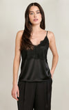 Camisole à bordure en dentelle Dex, coloris noir, vêtement porté