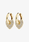 DUNE crystal earrings gold- plated