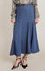 Jupe en denim ceinturée Dex, coloris délavé bleu moyen, vêtement porté