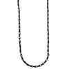 La Maison du Bleuet black twisted link chain necklace made of durable 316L stainless steel with a 4mm width.