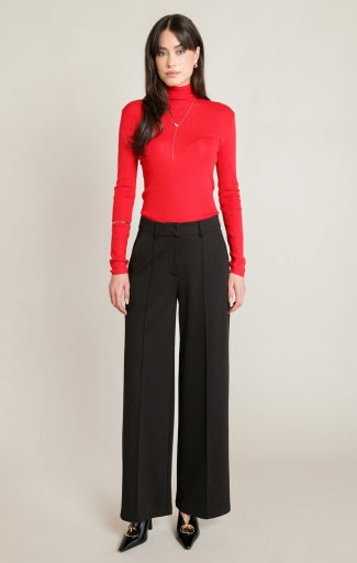 Pantalon habillé extensible Dex, coloris noir, vêtement porté en tenue