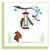 Carte de vœux mangeoire à oiseaux en papier roulé