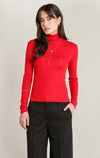 FINE KNIT MOCKNECK TOP