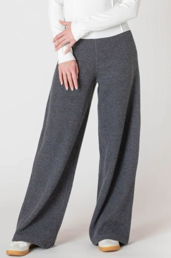 Ribbed wide leg pants