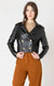 short faux leather jacket