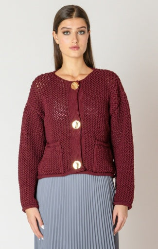 chunky knit cardigan
