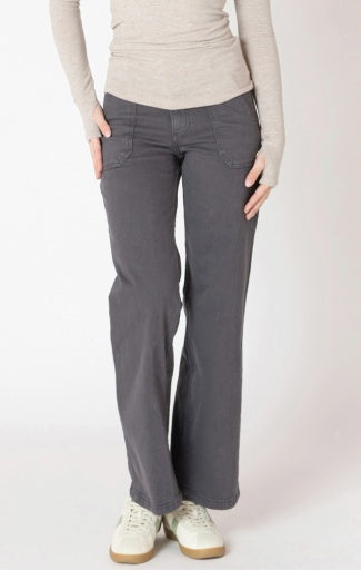 straight leg twill pants