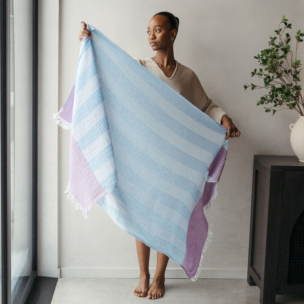 Serviette – Boardwalk – Bleu Lilas