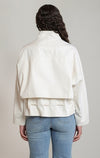 Veste courte à col avec boucle Dex, coloris crème, vue de dos