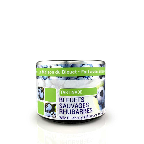 Confiture de bleuets sauvages et de rhubarbes, La maison du bleuet, Lac-Saint-jean, 106ml