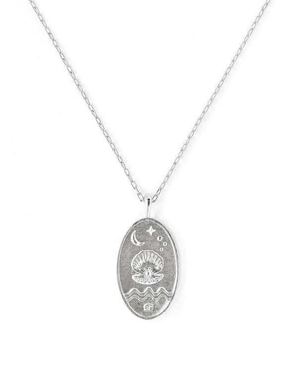 wellDunn - Cancer Zodiac Necklace Silver