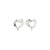 TIDE heart earrings silver- plated