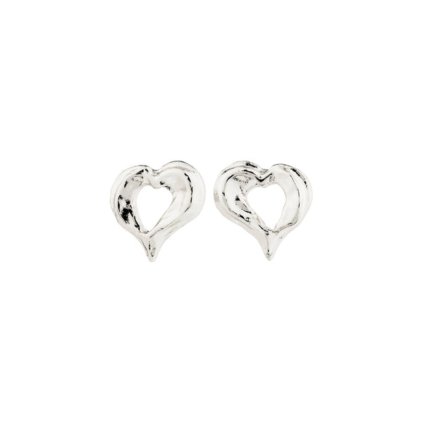 TIDE heart earrings silver- plated