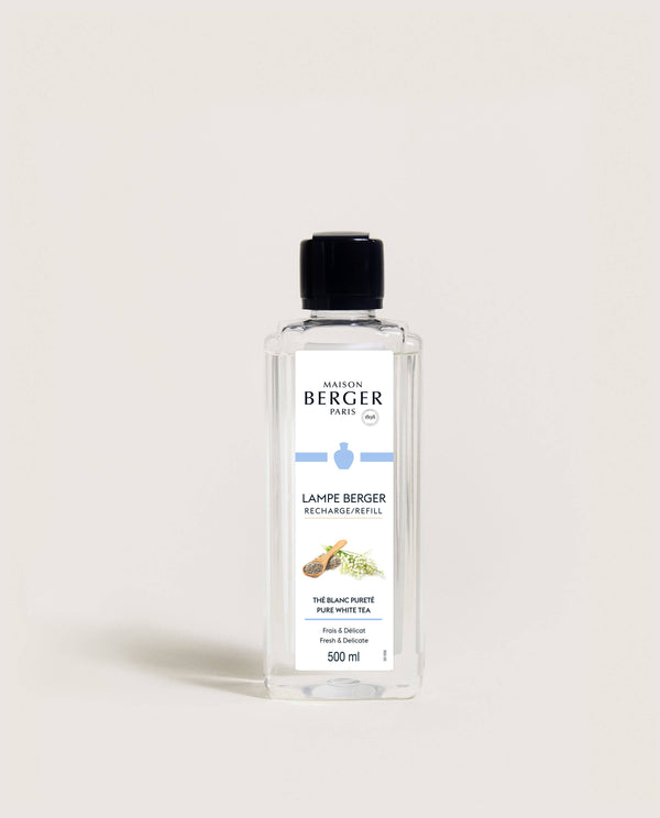 Recharge pour lampe Berger – Thé blanc pureté – 500 ml – Maison Berger