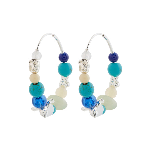 DREAM hoops blue/silver- plated
