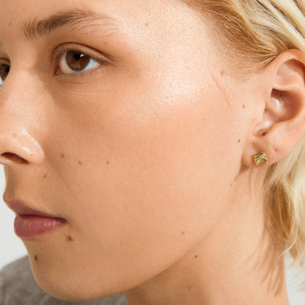 SENSE clou boucles d’oreilles plaqué or