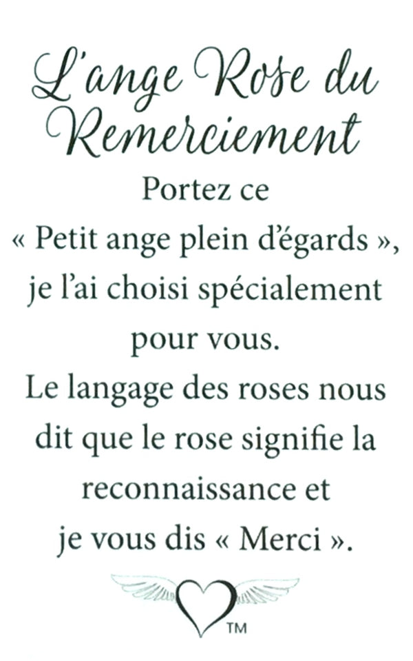 Épinglette Ange : Rose du Remerciement