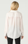 Blouse blanche en satin de dos